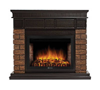 Портал для электрокамина Firelight Bricks Wood 30 камень коричневый шпон темный дуб НС-1525995