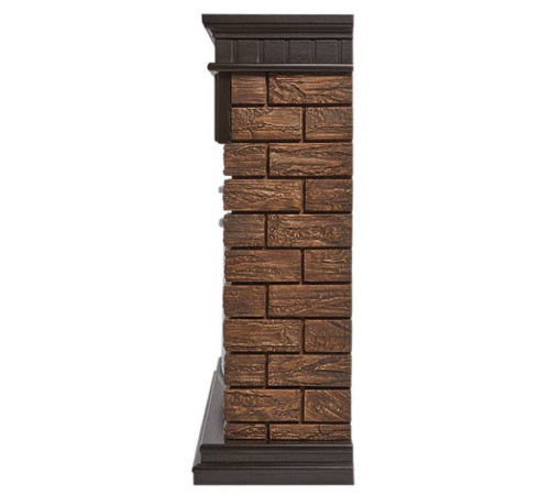 Портал для электрокамина Firelight Bricks Wood 30 камень коричневый шпон темный дуб НС-1525995