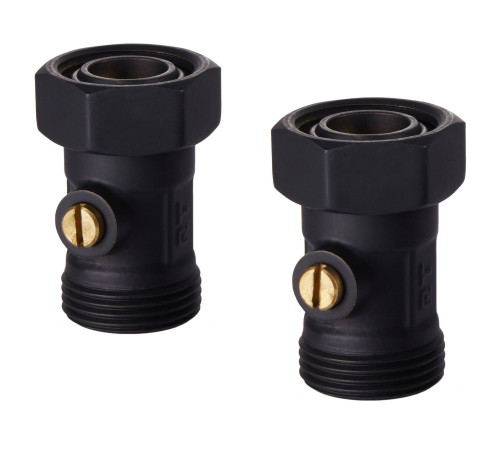 Набор для нижнего подключения радиатора Royal Thermo прямой раздельный 3/4x3/4 EK черный RTE 07.0003