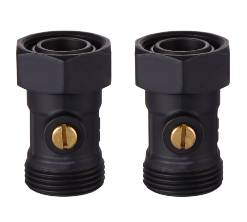 Набор для нижнего подключения радиатора Royal Thermo прямой раздельный 3/4x3/4 EK черный RTE 07.0003