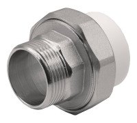 Муфта комбинированная разъемная PP-R Thermolight 40x1 1/4 НР белая НС-1620537