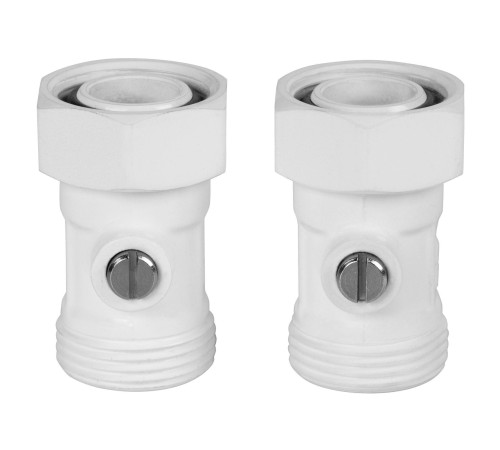 Набор для нижнего подключения радиатора Royal Thermo прямой раздельный 3/4x3/4 EK белый RTE 07.0002