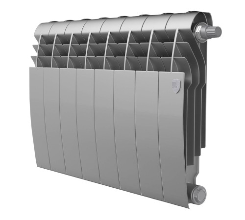 Биметаллический радиатор Royal Thermo BiLiner 350 Silver Satin VR 8 секций нижнее подключение 1506301