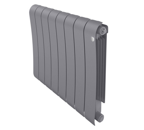 Радиатор биметаллический Royal Thermo Infinity 500 Silver Satin 8 секций боковое подключение НС-1630018