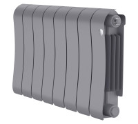 Радиатор биметаллический Royal Thermo Infinity 300 Silver Satin 8 секций боковое подключение НС-1683697