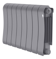 Радиатор биметаллический Royal Thermo Infinity 300 Silver Satin 8 секций боковое подключение НС-1683697