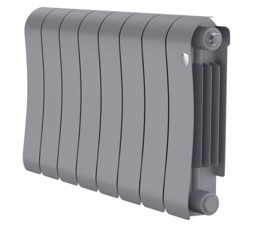 Радиатор биметаллический Royal Thermo Infinity 300 Silver Satin 8 секций боковое подключение НС-1683697