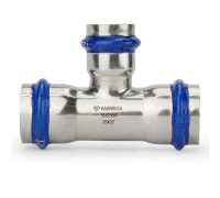 Тройник Varmega Inox Press раструбный переходной 22x18x22 мм 1659649