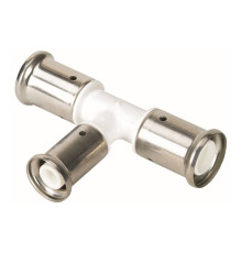 Тройник переходный Henco PVDF пресс 20х16х20 мм белый 9PK-201620