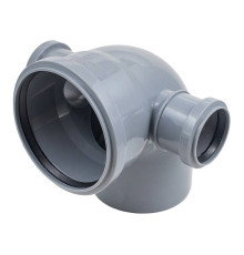 Отвод для внутренней канализации Политэк 110 мм 90° с выходом 50 мм левый и правый 1306829