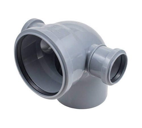 Отвод для внутренней канализации Политэк 110 мм 90° с выходом 50 мм левый и правый 1306829