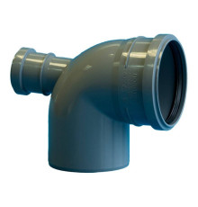 Отвод для внутренней канализации Политэк 110 мм 90° с выходом 50 мм фронтальный 1306832