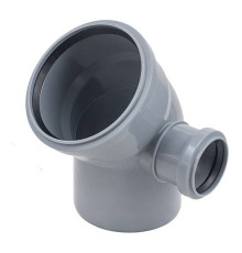 Отвод для внутренней канализации Политэк 110 мм 45° с выходом 50 мм правый 1306827