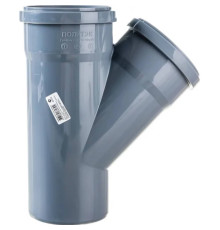 Тройник канализационный Политэк 110х110 мм 45° внутренний (25) 201145