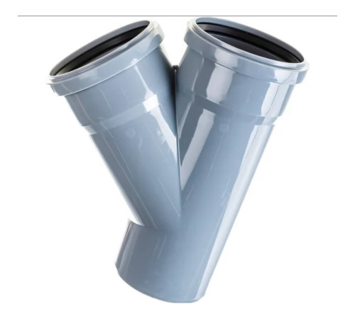 Тройник канализационный Политэк 110х110 мм 45° внутренний (25) 201145