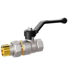 Кран шаровой латунный LD Pride 47.32.В-ГШ.Р Ду 32 Ру 25 вн-американка рычаг с биркой M02 47.32.В-ГШ.Р