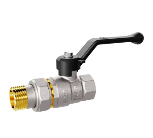 Кран шаровой латунный LD Pride 47.32.В-ГШ.Р Ду 32 Ру 25 вн-американка рычаг с биркой M02 47.32.В-ГШ.Р