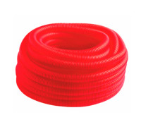 Труба гофрированная MVI ПНД Ду 25 мм (внутр. 21 мм) красная бухта 50 м BL.25.50R