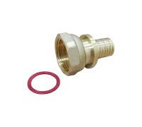 Муфта аксиальная переходная VARMEGA Slide-fit 32x1 с накидной гайкой латунь VM51819