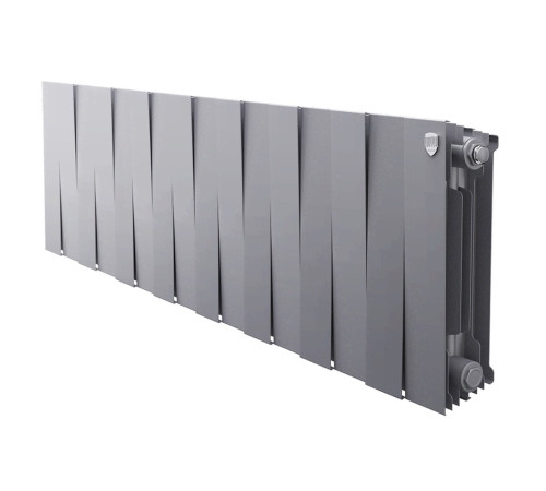 Радиатор биметаллический Royal Thermo PianoForte 300 16 секций боковое подключение серебристый 1682343