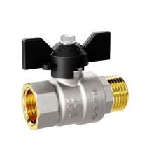 Кран шаровой латунный LD Pride 47.32.В-Н.Б Ду 32 Ру 25 вн-нр бабочка с биркой 47.32.В-Н.Б