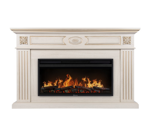 Каминокомплект Electrolux EFP/P-3620LS с порталом Siena 42/40/36 слоновая кость с золотой патиной 1705200