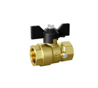 Кран шаровой латунный LD Pride 44.15.В-В.2М.Б Ду 15 Ру 40 для манометра бабочка 44.15.В-В.2М.Б