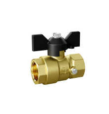Кран шаровой латунный LD Pride 44.15.В-В.2М.Б Ду 15 Ру 40 для манометра бабочка 44.15.В-В.2М.Б