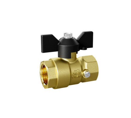 Кран шаровой латунный LD Pride 44.15.В-В.2М.Б Ду 15 Ру 40 для манометра бабочка 44.15.В-В.2М.Б