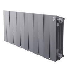 Радиатор биметаллический Royal Thermo PianoForte 300 12 секций боковое подключение серебристый 1682341