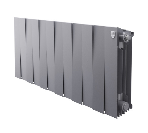 Радиатор биметаллический Royal Thermo PianoForte 300 12 секций боковое подключение серебристый 1682341