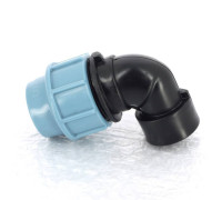 Угольник обжимной Unidelta Deltone 32х1 внутренняя резьба для ПНД труб 1009032004