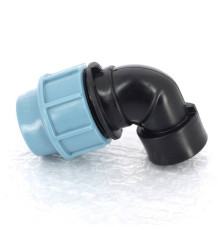 Угольник обжимной Unidelta Deltone 32х1 внутренняя резьба для ПНД труб 1009032004