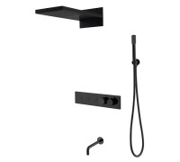 Душевая система встроенная Boheme Fusion с термостатом 3-позиционная черный матовый 131-2-B