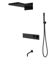 Душевая система встроенная Boheme Fusion с термостатом 3-позиционная черный матовый 131-2-B