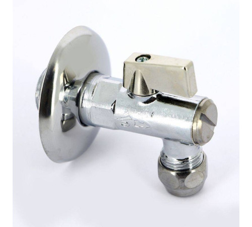 Кран шаровой угловой с фильтром Itap 385 1/2x10 мм хромированный 385 1/2