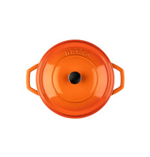 Кастрюля глубокая Hascevher Yeni Derin 24 см оранжевая A906524