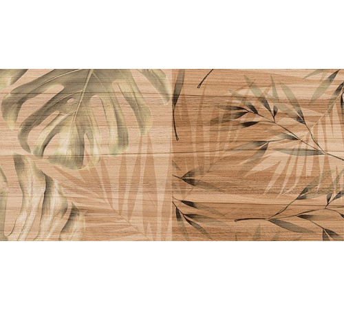 Плитка настенная Laparet Organic коричневый узор 20х40 см 08-01-15-2454