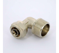 Угол обжимной никелированный Uni-Fitt 16х3/4 наружная резьба 665N6300