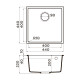 Кухонная мойка Omoikiri Bosen 44-U-GR Tetogranit 44x44 см leningrad grey 4997010