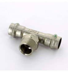 Тройник пресс-НР нержавеющая сталь Viega Sanpress Inox 18х3/4х18 мм 445973