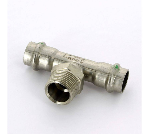 Тройник пресс-НР нержавеющая сталь Viega Sanpress Inox 18х3/4х18 мм 445973