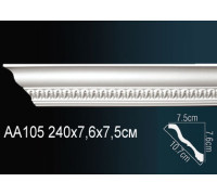 Карниз потолочный Perfect AA105 полиуретановый с рисунком AA105