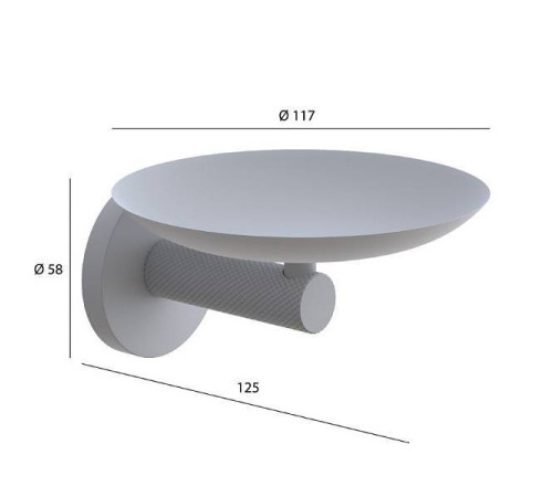 Мыльница подвесная Boheme Uno круглая черная 10973-B