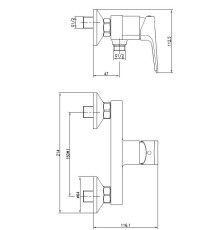 Смеситель для душа Cersanit Nature однорычажный 63065
