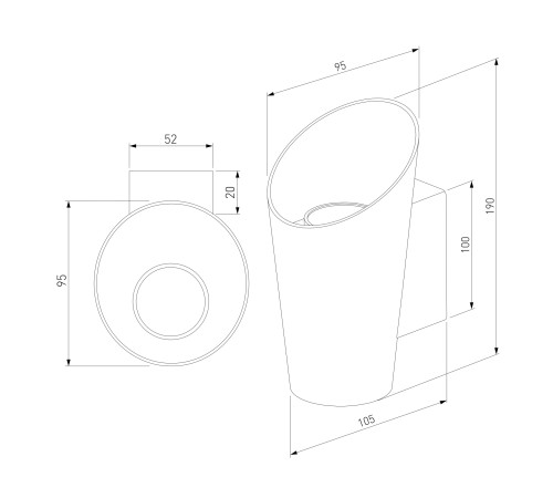 Уличный настенный светодиодный светильник Tronc IP54 1539 TECHNO LED белый