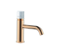 Смеситель для раковины Boheme Stick золото / белый мрамор 121-G-MR-W