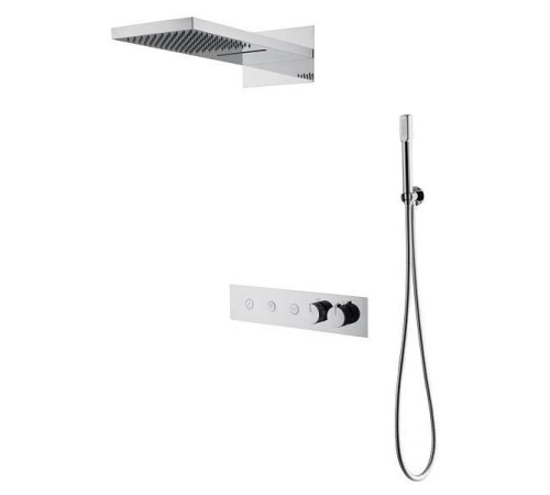 Душевая система встроенная Boheme Fusion с термостатом 3-позиционная хром 131-CR
