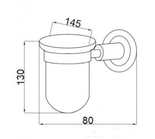 Стакан для зубных щеток подвесной Boheme Murano Cristal хром 10904-CRST-CH