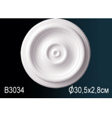 Розетка потолочная Perfect полиуретановая гладкая 300 мм B3034